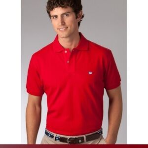 Southern Tide Red Skipjack Polo Traditional Fit.  Size L